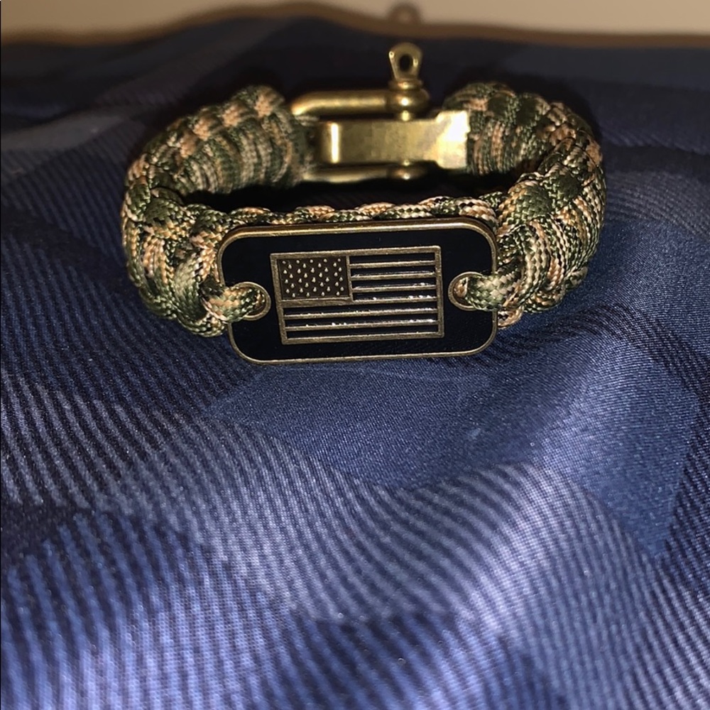 American Flag Mesh Bracelet